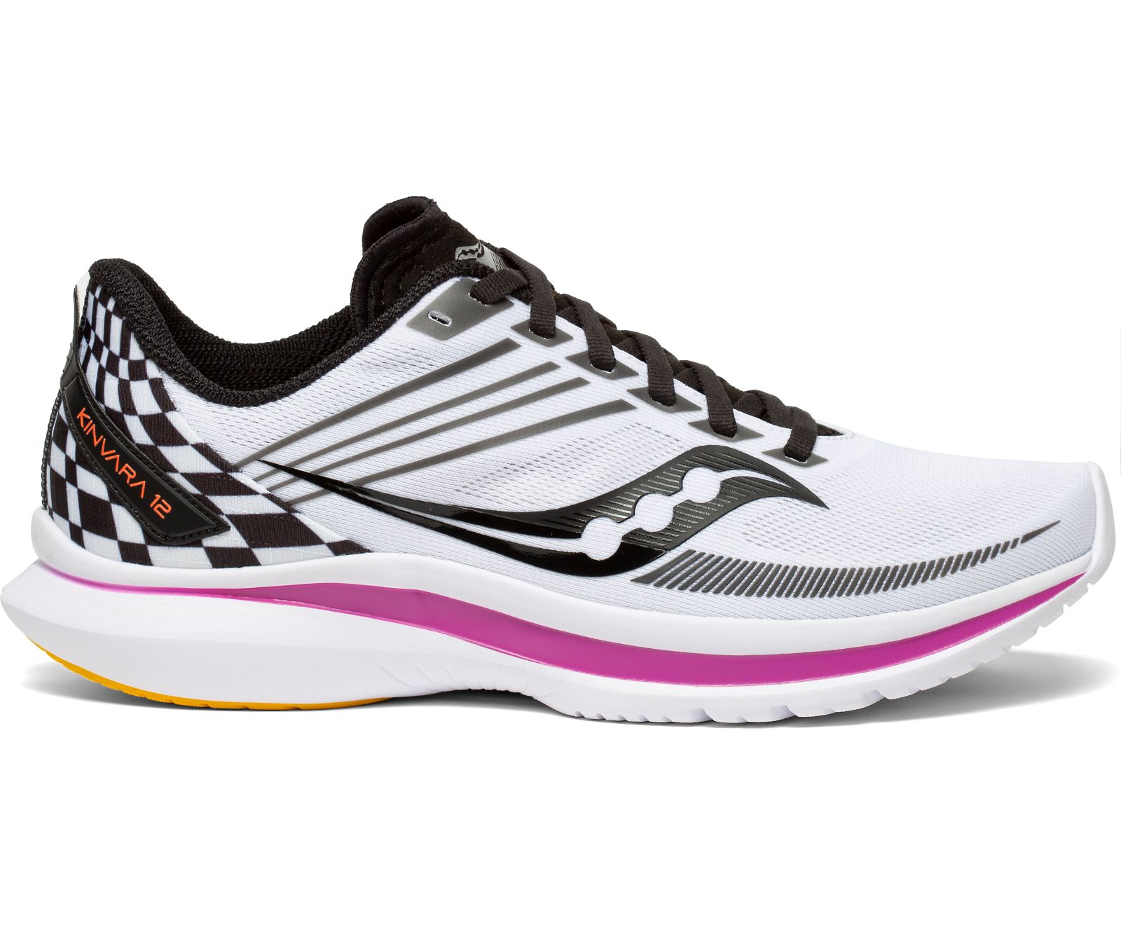 Women\'s Saucony Kinvara 12 Running Shoes White / Black | Singapore 174KORI